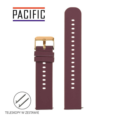 PASEK U27 - 18/RG - FIOLETOWY / RÓŻOWE ZŁOTO - 18mm