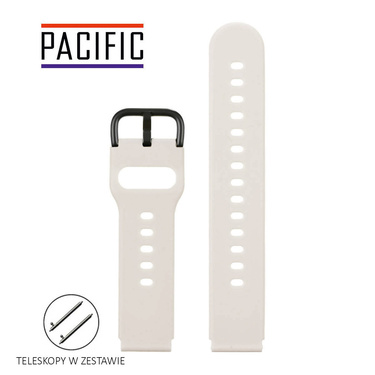 PASEK U01 - 17/B - BEŻOWY / CZARNY - 20MM