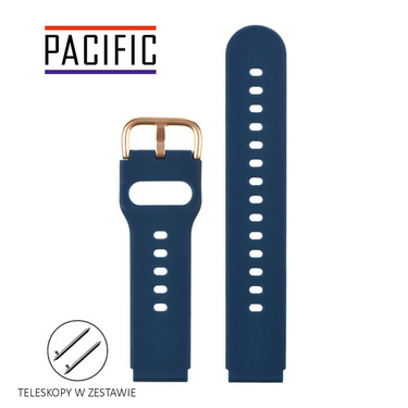 PASEK U01 - 5/RG - GRANATOWY / RÓŻOWY ZŁOTY - 18MM