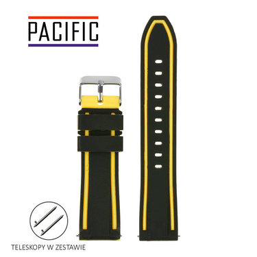 PASEK U14 - 1.10 - CZARNY / ZÓŁTY - 24MM