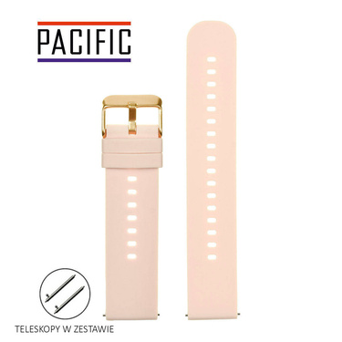 PASEK U27 - 13/G - JASNY RÓŻ / ZŁOTY - 18mm