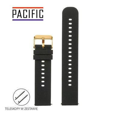 PASEK U27 - 1/G - CZARNY / ZŁOTY - 20mm