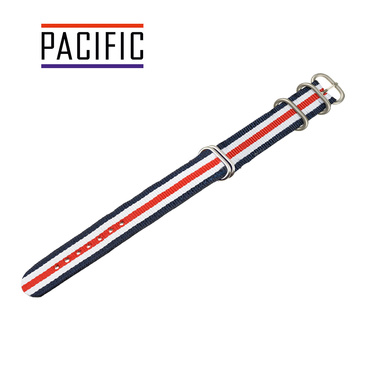 PASEK PARCIANY N01 - N94/B - WIELOKOLOROWY / SREBRNY - 18MM