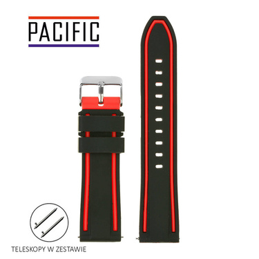 PASEK U14 - 1.6 - CZARNY / CZERWONY - 20MM