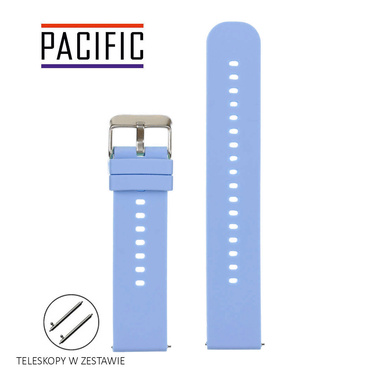 PASEK U27 - 24/SL - JASNY FIOLETOWY / SREBRNY - 18mm