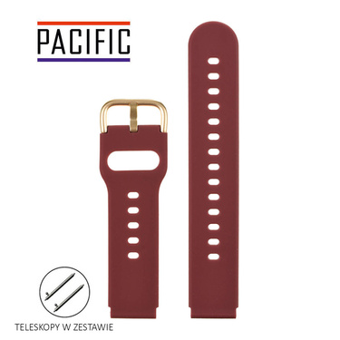 PASEK U01 - 18/G - FIOLETOWY / ZŁOTY - 18MM