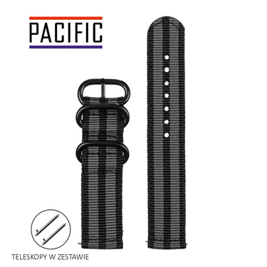 PASEK N02 - N95/B - WIELOKOLOROWY / CZARNY - 24MM