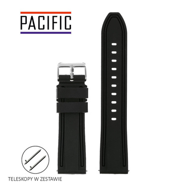 PASEK U07 - 1 - CZARNY - 22MM