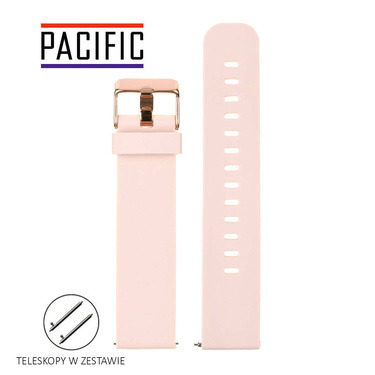 PASEK U15 - 13/RG - JASNY RÓŻOWY / RÓŻOWY ZŁOTY - 22MM