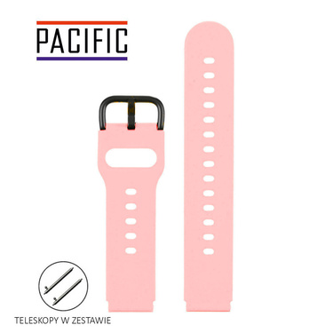 PASEK U01 - 14/B - CIEMNY RÓŻOWY / CZARNY - 20MM