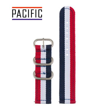 PASEK N02 - N93/SL - WIELOKOLOROWY / SREBRNY - 24MM