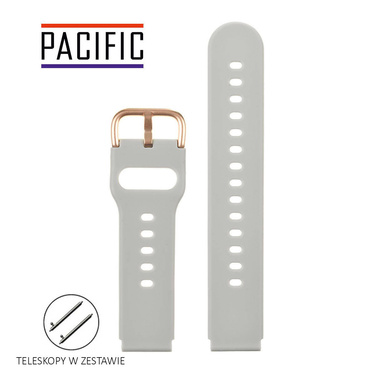 PASEK U01 - 32/RG - JASNY SZARY / RÓŻOWY ZŁOTY - 20MM