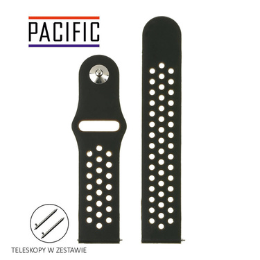 PASEK U11 - 1.2 - CZARNY / BRĄZOWY - 22MM