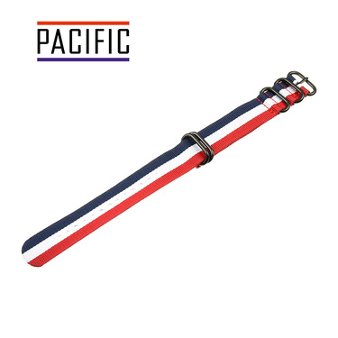 PASEK PARCIANY N01 - N99/B - WIELOKOLOROWY / CZARNY - 20MM