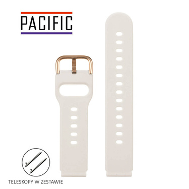 PASEK U01 - 17/RG - BEŻOWY / RÓŻOWY ZŁOTY - 20MM