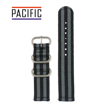 PASEK N02 - N95/SL - WIELOKOLOROWY / SREBRNA - 22MM