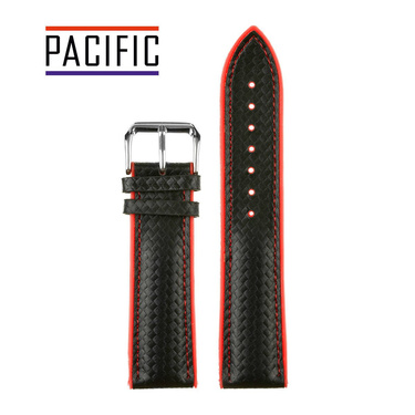 PASEK U19 - 1.6 - CZARNY / CZERWONA NIĆ - 20mm