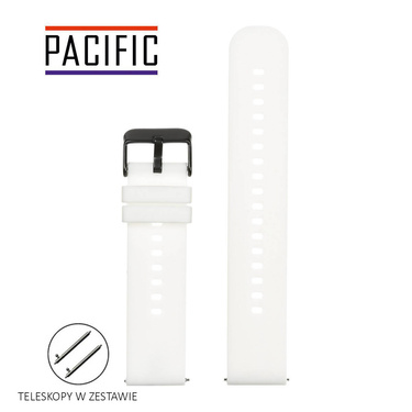 PASEK U27 - 22/BL - BIAŁY / CZARNY - 22mm