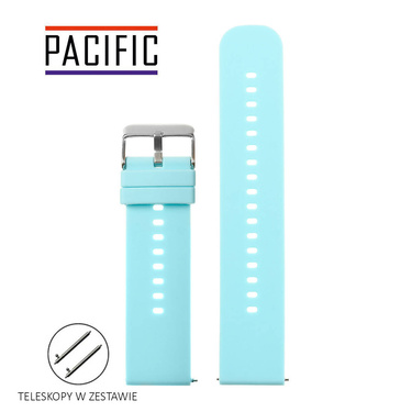 PASEK U27 - 19/SL - JASNY NIEBIESKI / SREBRNY - 20mm