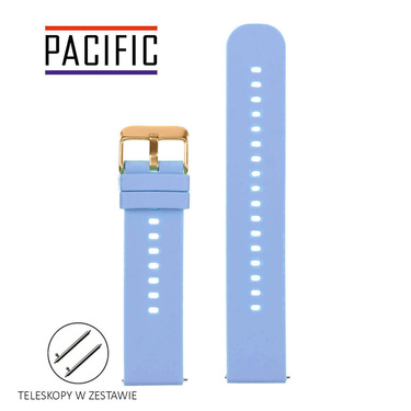 PASEK U27 - 24/RG - JASNY FIOLET / RÓŻOWE ZŁOTO - 22mm