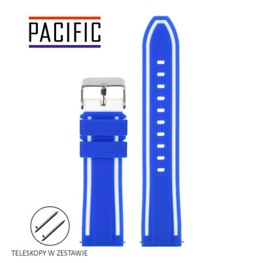 PASEK U14 - 16.22 - NIEBIESKI / BIAŁY - 24MM