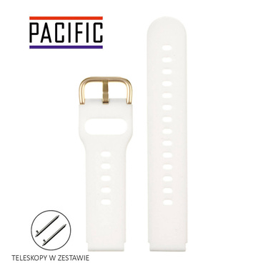 PASEK U01 - 22/G - BIAŁY / ZŁOTY - 18MM