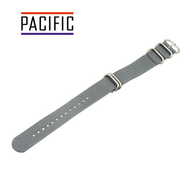 PASEK PARCIANY N01 - 7/S - SZARY / SREBRNY - 20MM