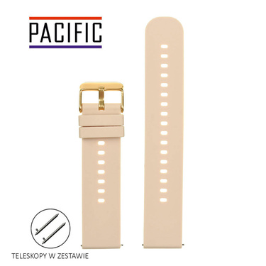 PASEK U27 - 23/G - KREMOWY / ZŁOTY - 22mm