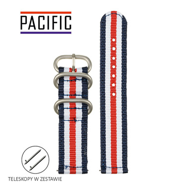 PASEK N02 - N94/SL - WIELOKOLOROWY / SREBRNY - 20MM