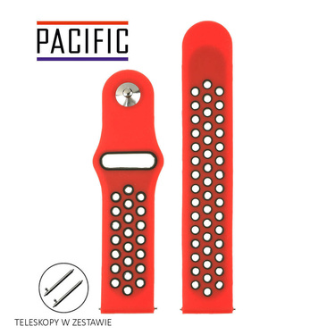 PASEK U11 - 6.1 - CZERWONY / CZARNY - 22MM