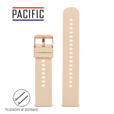 PASEK U27 - 23/RG - KREMOWY / RÓŻOWE ZŁOTO - 18mm