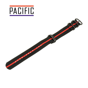 PASEK PARCIANY N01 - N97/B - WIELOKOLOROWY / CZARNY - 20MM