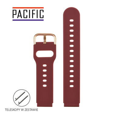 PASEK U01 - 18/RG - FIOLETOWY / RÓŻOWY ZŁOTY - 20MM